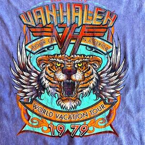 Van Halen Rock Band Tour of North America World Vacation Tour 1979 Shirt